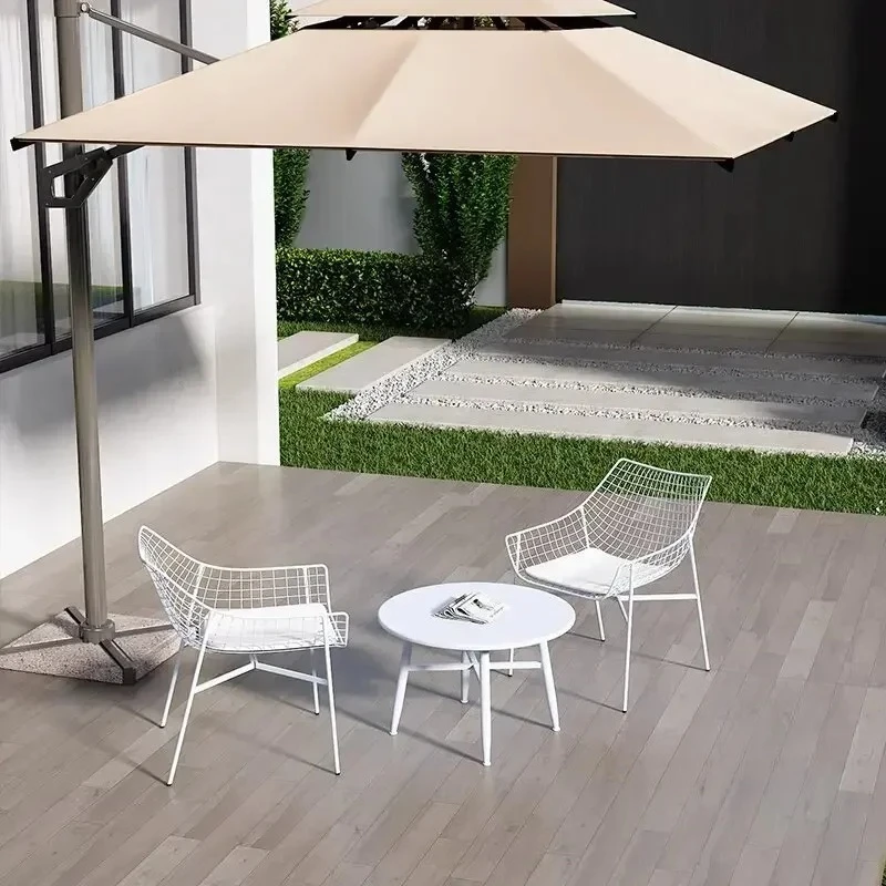 Modern Hollow Chairs Creative Simple Metal Furniture for Rooftop Back Commercial Outdoor Garden Furniture for Coffee Shop
