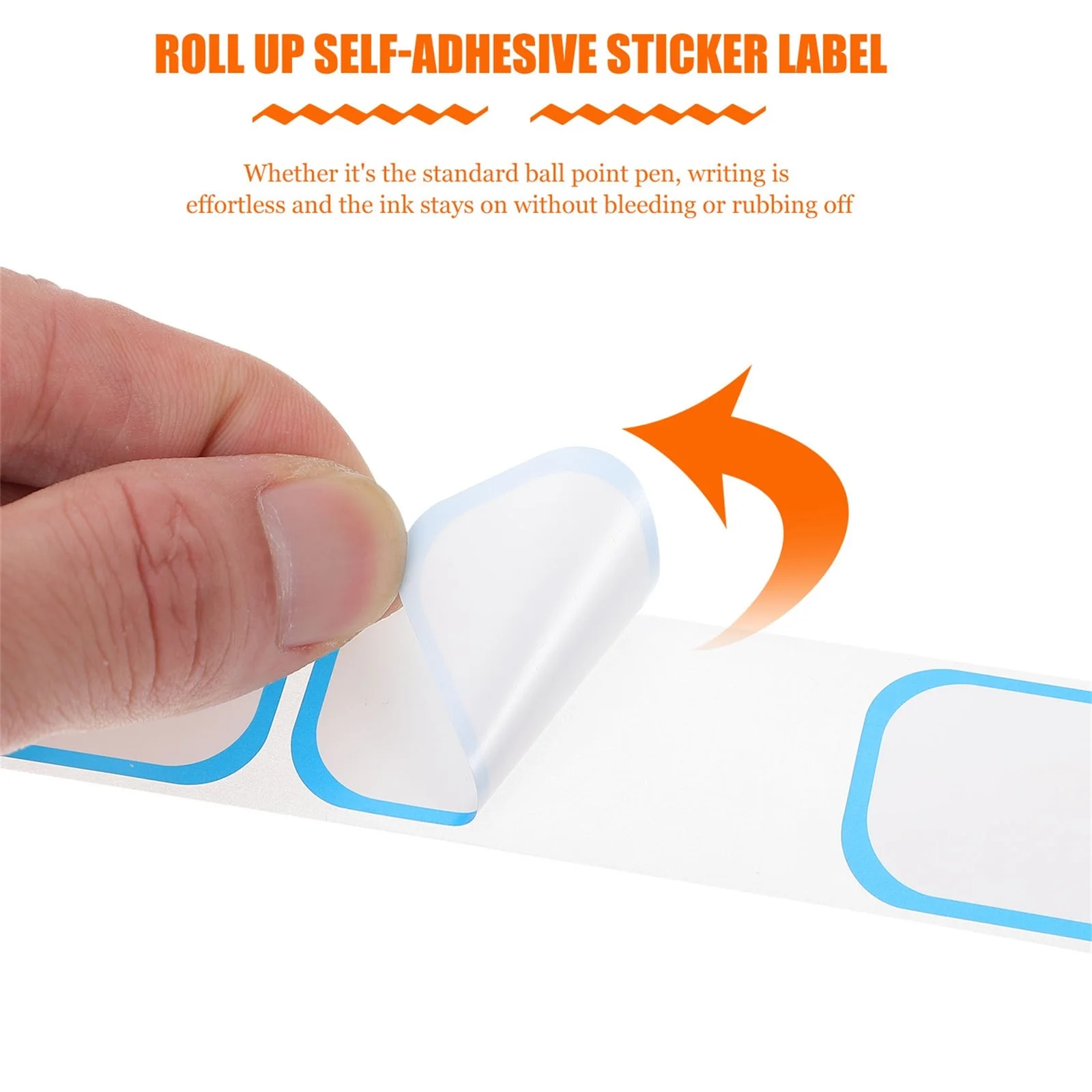 

2 Rolls Self Adhesive Food Label Stickers Writable Blank Classification Labels for Long Term Storage Freezer Removable Labels