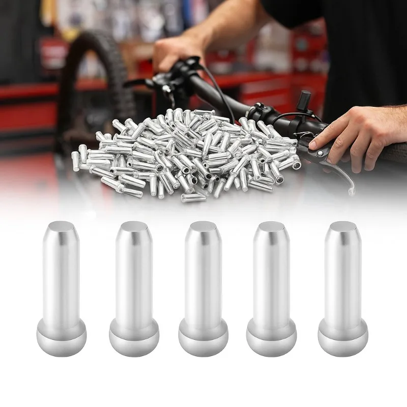 

50Pcs Aluminum Alloy Bike Brake Shifter Inner Cable Tips Wire End Cap Cover for Bicycle Gear Shift Cable Core Protection