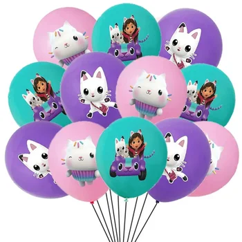 Disney Gabby Doll House Theme Birthday Party Flag Pulling Balloon Decoration Jednorazowe artykuły stołowe