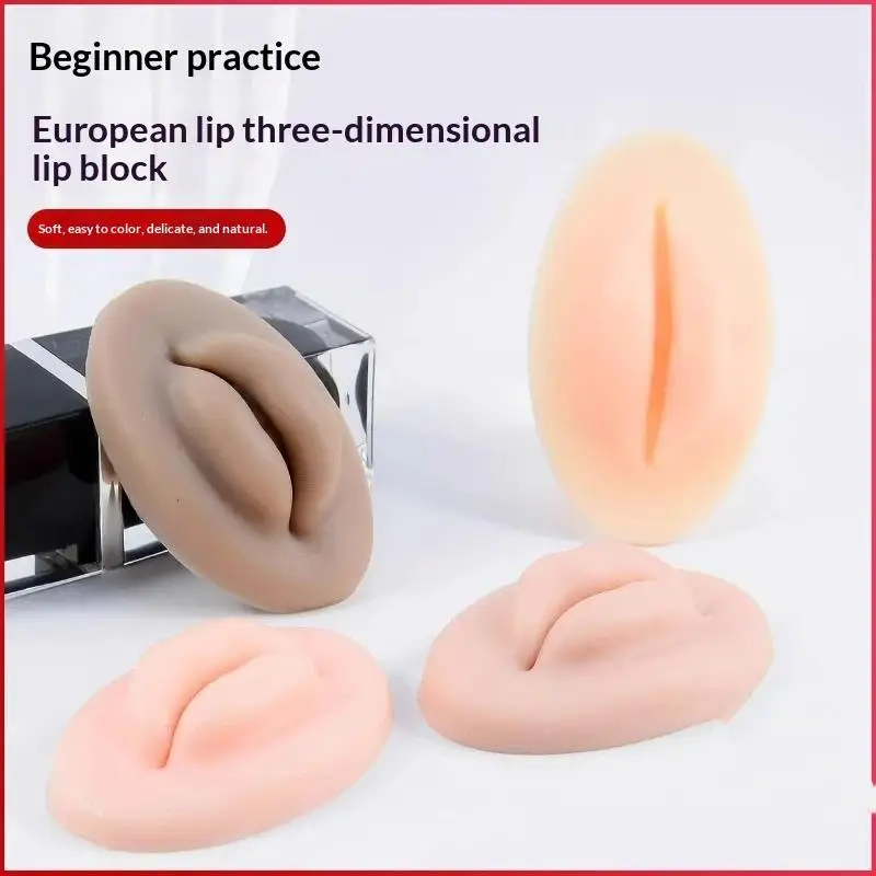 Microblading Tattoo Practice Skin 5D Realistic Lip Thick Silicone Pad Reusable for Novice Makeup Skill Training Tools
