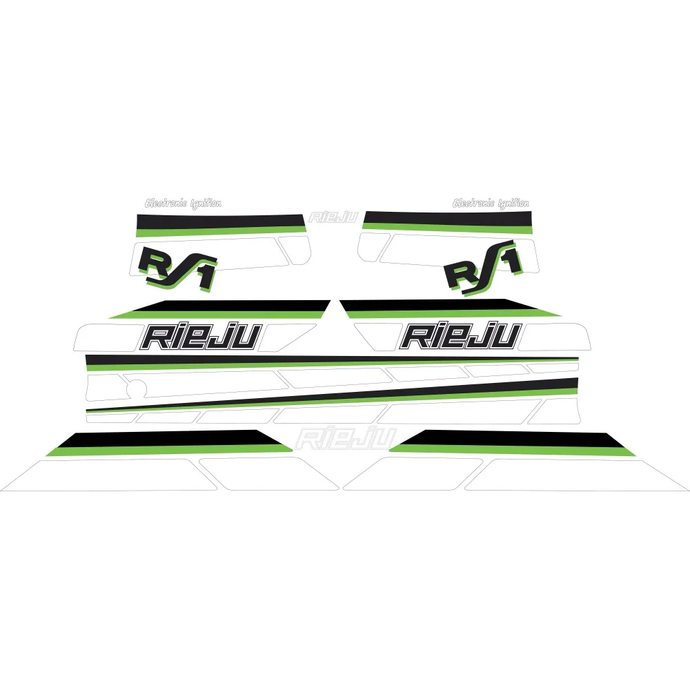 Set of Classic Motorcycle compatible stickers  RIEJU RS 1 Red Model