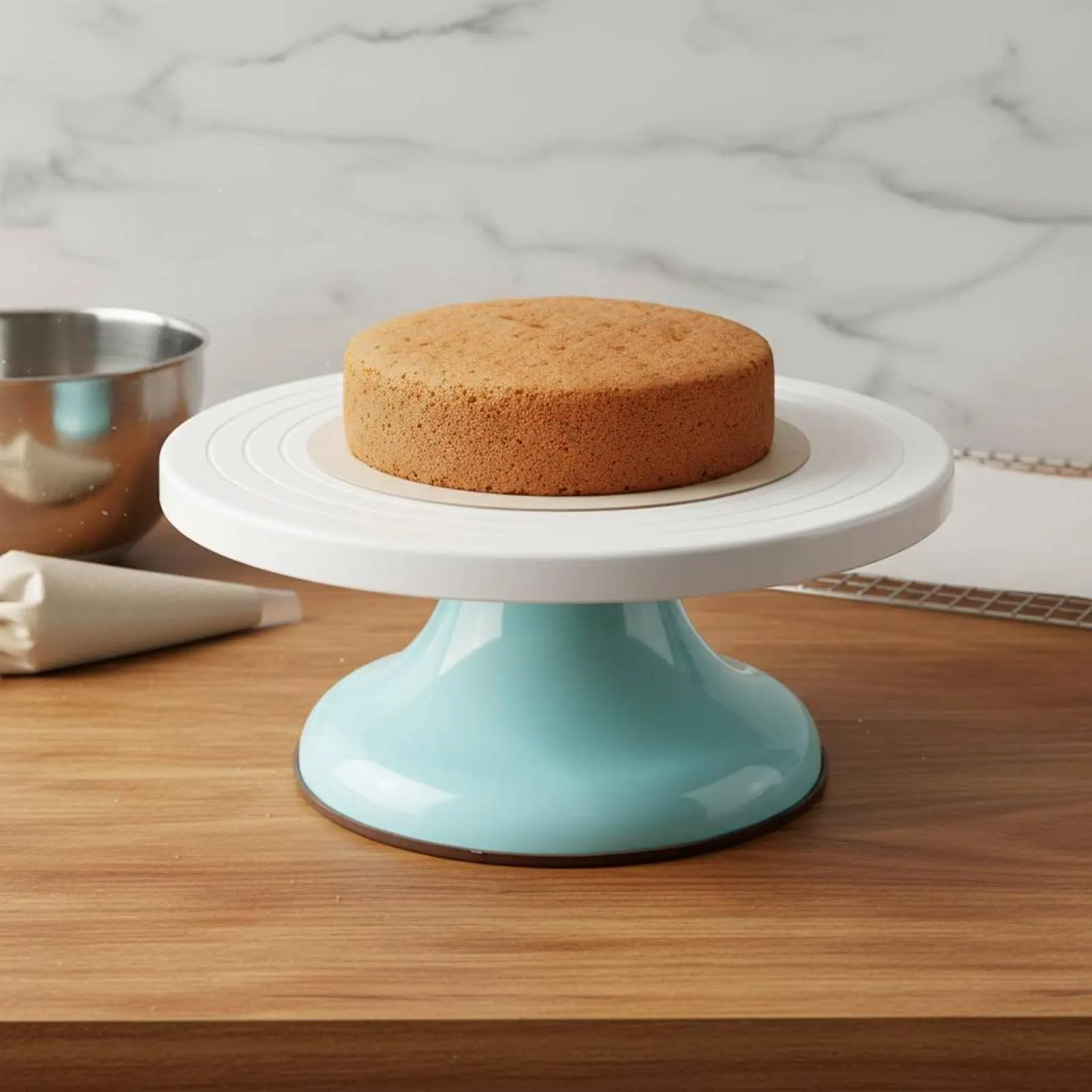 

Cake Decorating Turntable Effortless 360° Rotation Rotating Cake Turntable Baking Tool Easy to Clean Ambidextrous Design