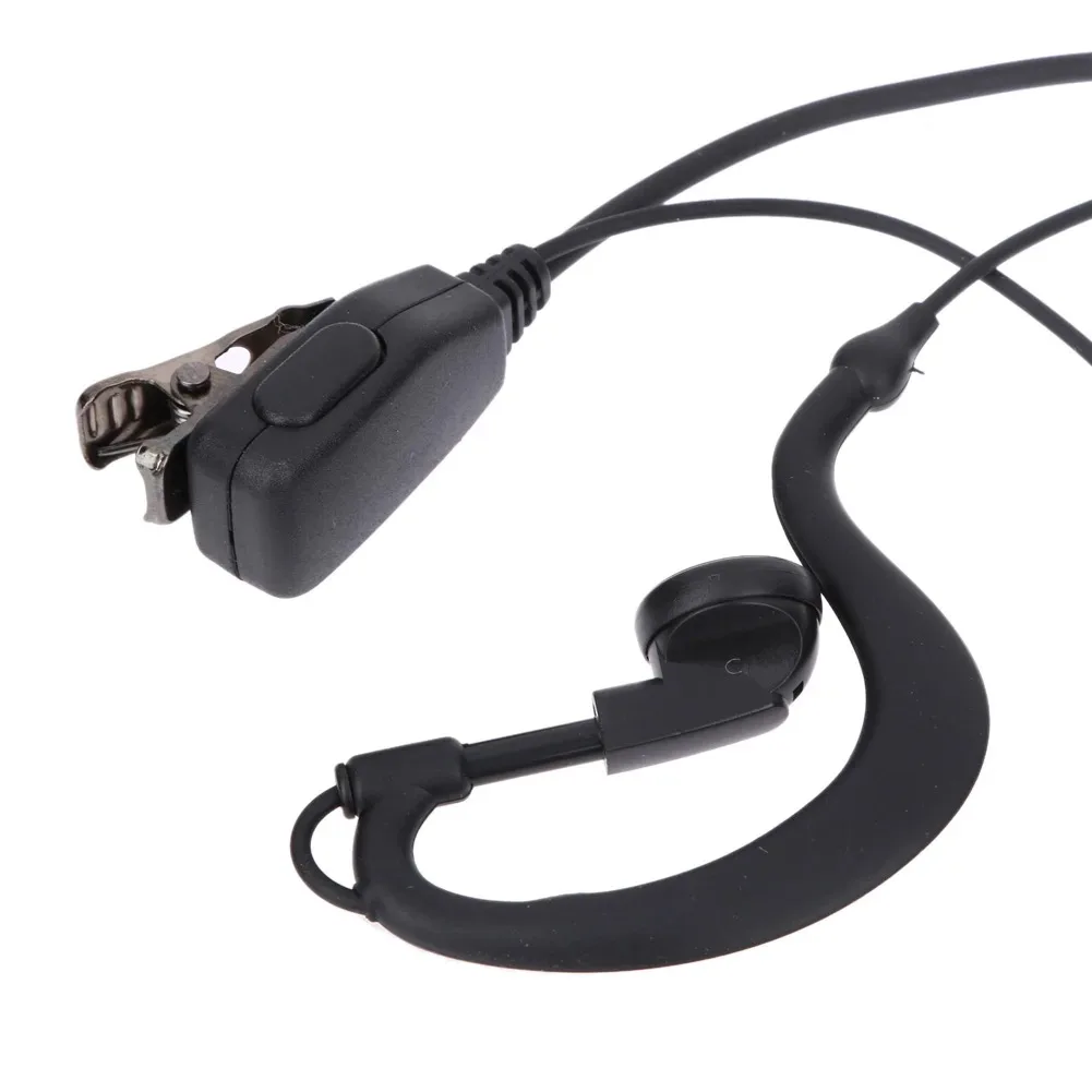 Walkie Talkie Headsets 2Pin Portable Radio Earpiece G-type Spring Strap PPT Mic Headphones Compatible Baofeng QuanSheng Keenwood