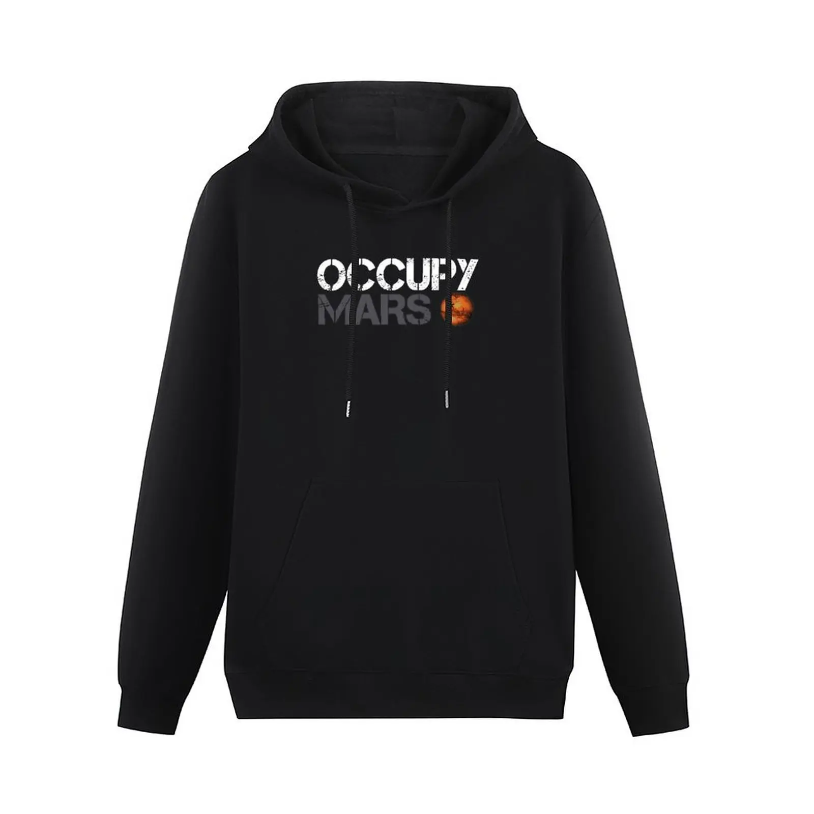 Occupy Mars White Pullover Hoodie men's autumn clothes fashion men autumn hoodies for men