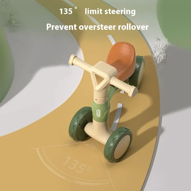 Summer outdoor sports children's balance bike 1-3 years old baby strollerfour-wheel sliding  footless walker toy birthday gift