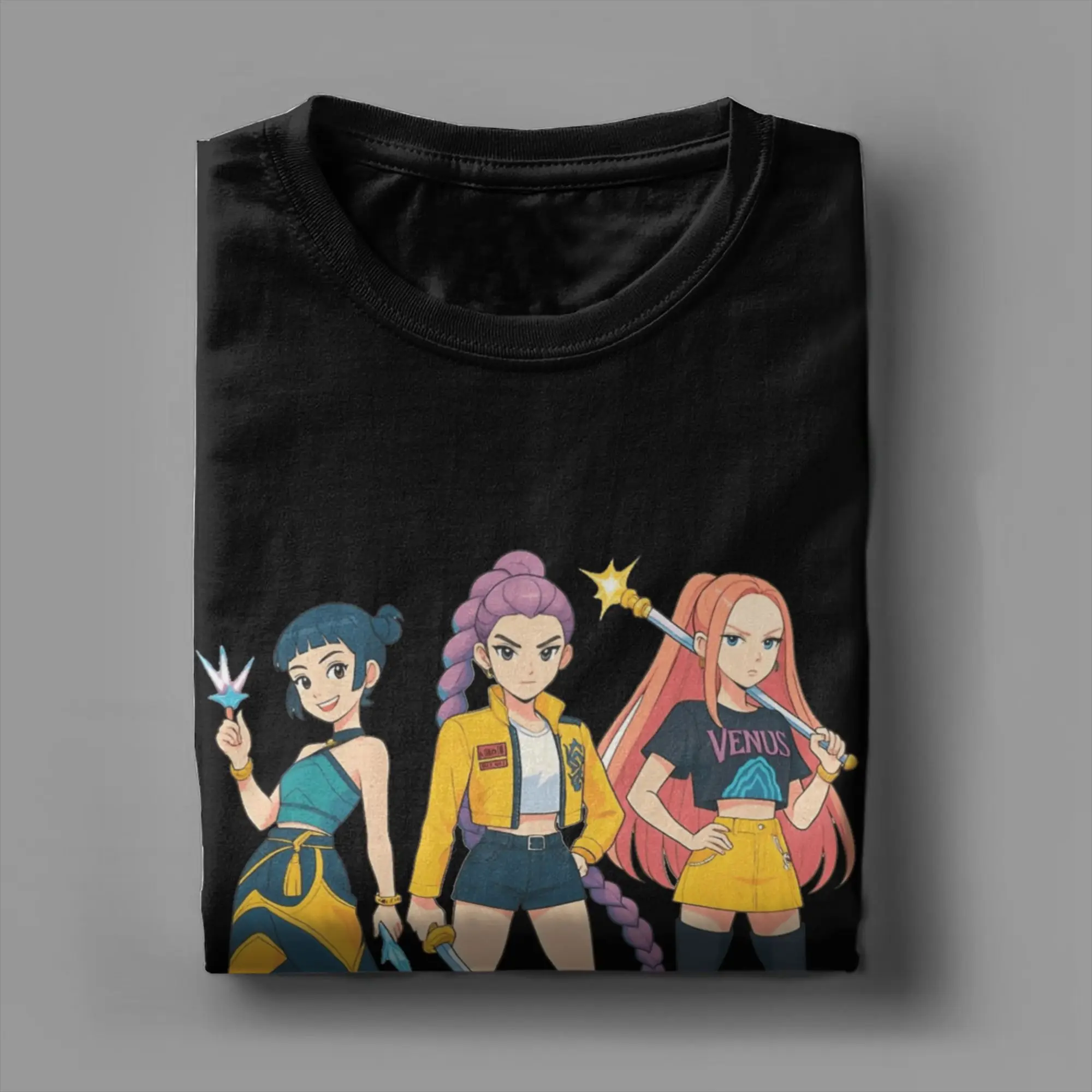 كول Kpop شيطان الصيادين أفلام هنتركس بنات رومي زوي ميرا تي شيرت الرجال القطن تي شيرت قصير الأكمام تي شيرت ملابس فريدة من نوعها