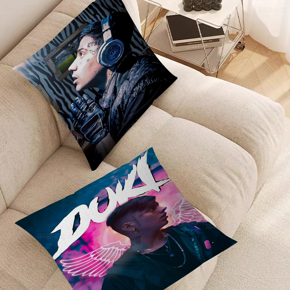 D-duki Rapper Pillow Covers Cartoon Sofa Decorative Home Double-sided Printing Short Plush Cute Cushion Cover