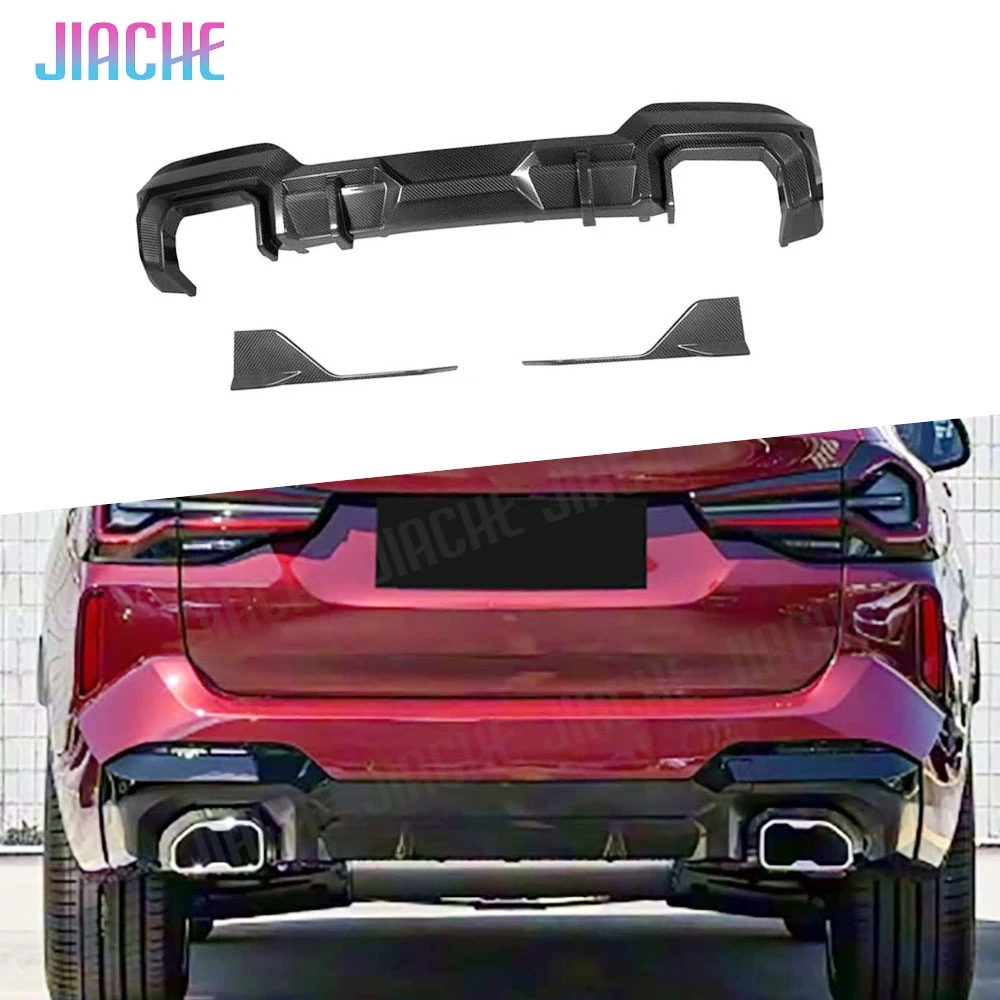 

Dry Carbon Fiber Rear Bumper Lip Diffuser Side Splitters For BMW G01 X3 M40i M Sport 2022-2025 Car Rear Diffuser Lip Spoiler