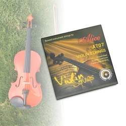 Alice A707 Violin Strings 4/4 Full Size Steel Core Alloy Wound Full Set Plus Extra E String High Quality Accessories