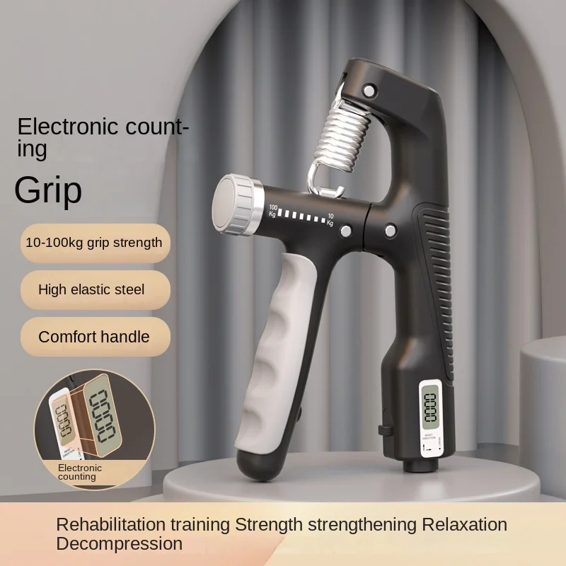 

Electronic counting adjustable exerciser heavy-duty finger strength device wrist strength device forearm strength men's