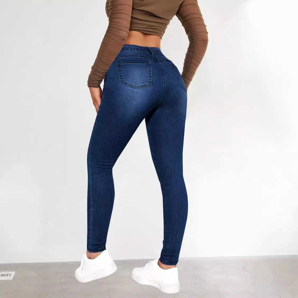 Jeans Women Denim Pant Long Pants Sheath Slim Fit High Waist Straight Trousers  Streetwear Elegant Bodycon Sexy Work