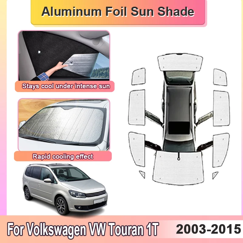 

Автомобильные аксессуары для Volkswagen VW Touran 1T 2003~2015 2009: Полный комплект солнцезащитных козырьков на окна и лобовое стекло с защитой от УФ-излучения