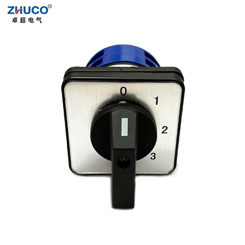 ZHUCO SZW26/LW26-32 32A 660V 0-3 4 Position 2 Phase 8 Terminal Screws Manual Elecrical Universal Rotary Cam Changeover Switch