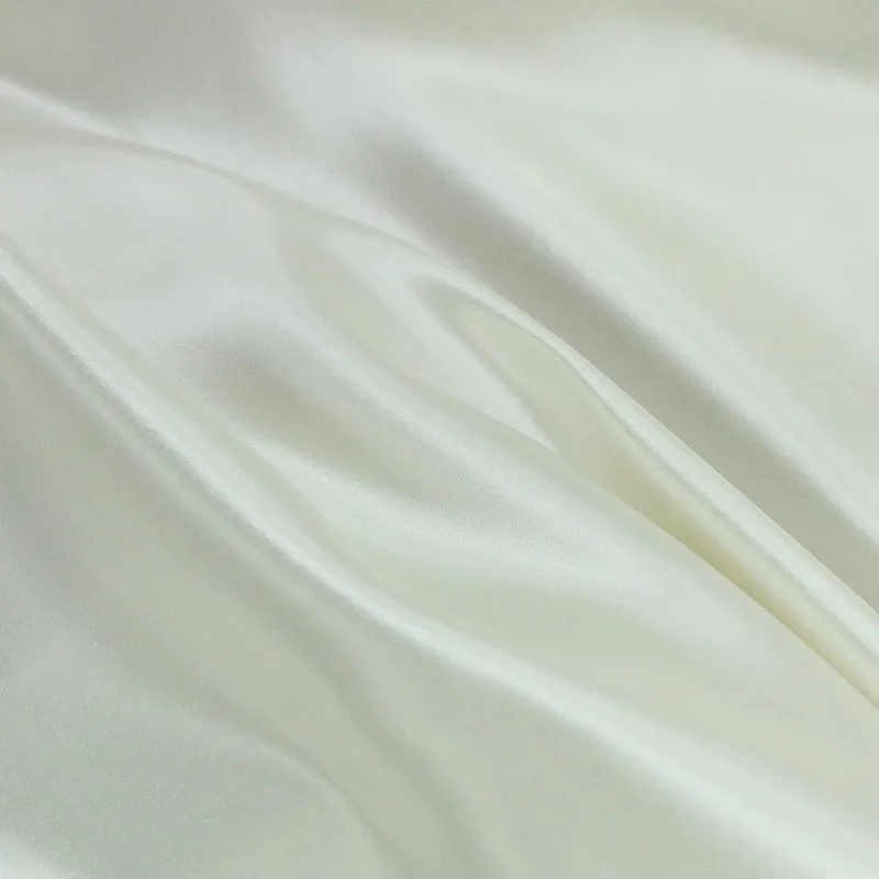 

38 momme thick satin silk wool fabric and blend for autumn winter dress suit jackets
