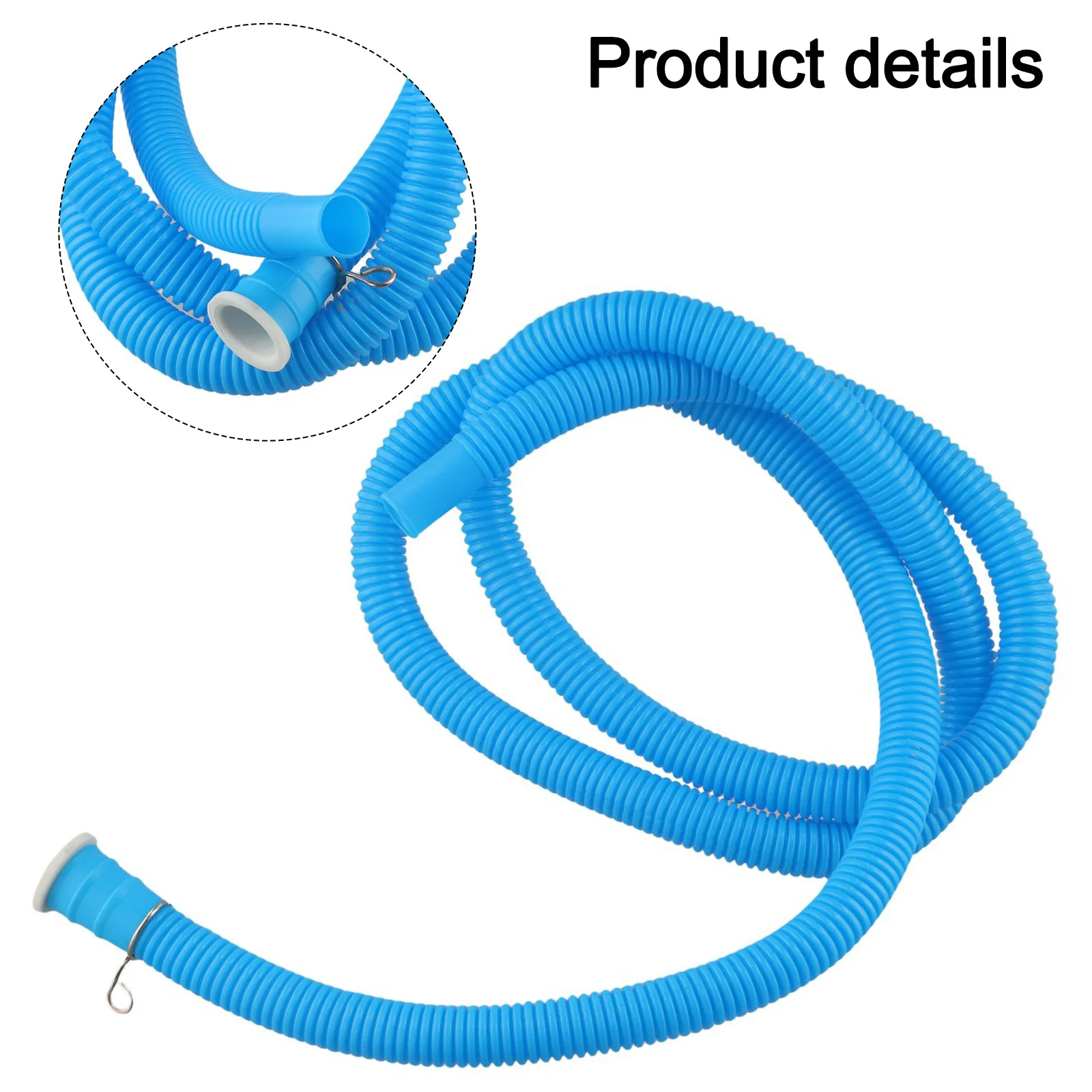 

Split AC Units Hose Air Conditioner Drain Hose For Washing Machines 5.2ft Plastic Material Stainless Steel Clamp