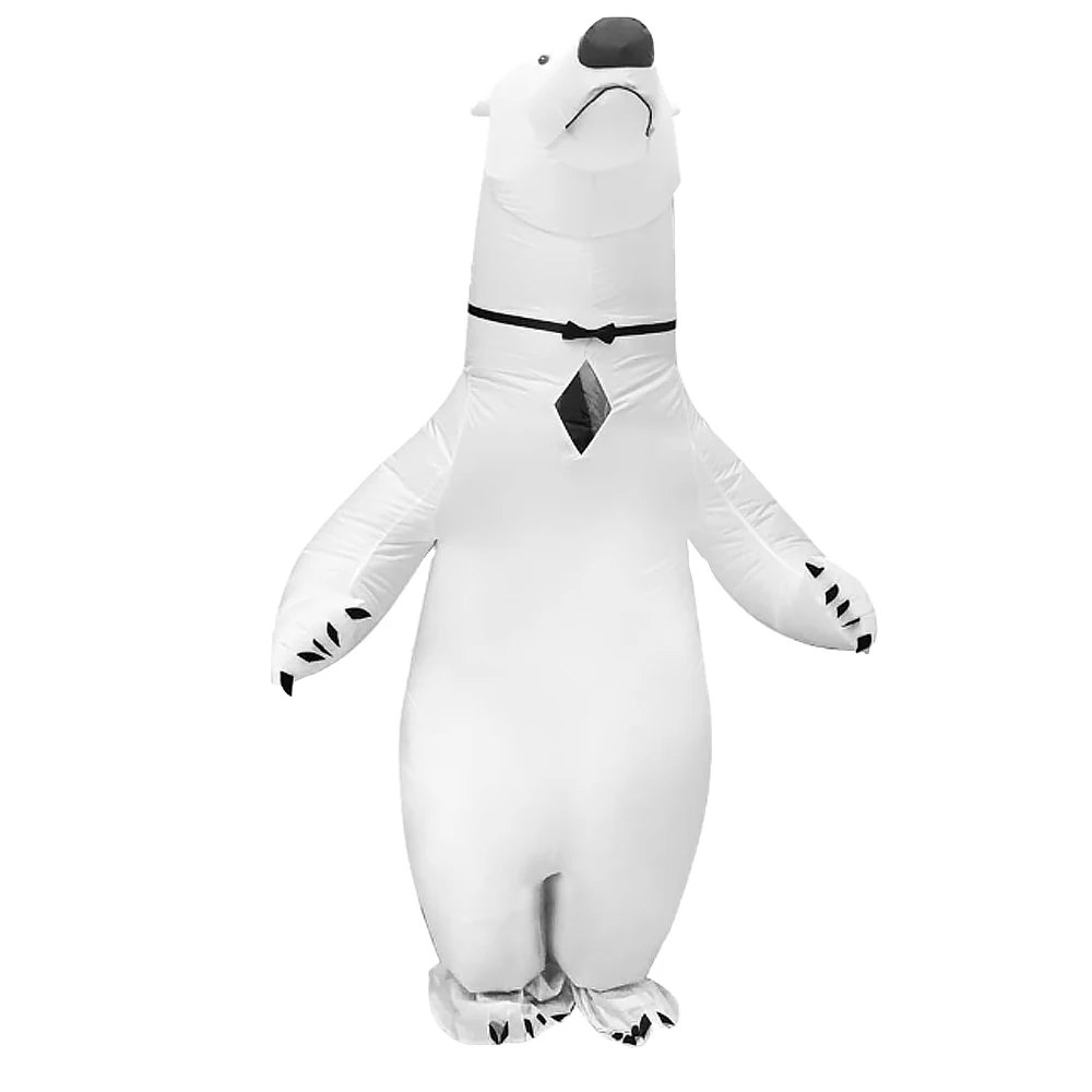 الدب القطبي نفخ ازياء الكبار تفجير تأثيري حزب مهرجان عيد الميلاد عيد الهالوين البدلة