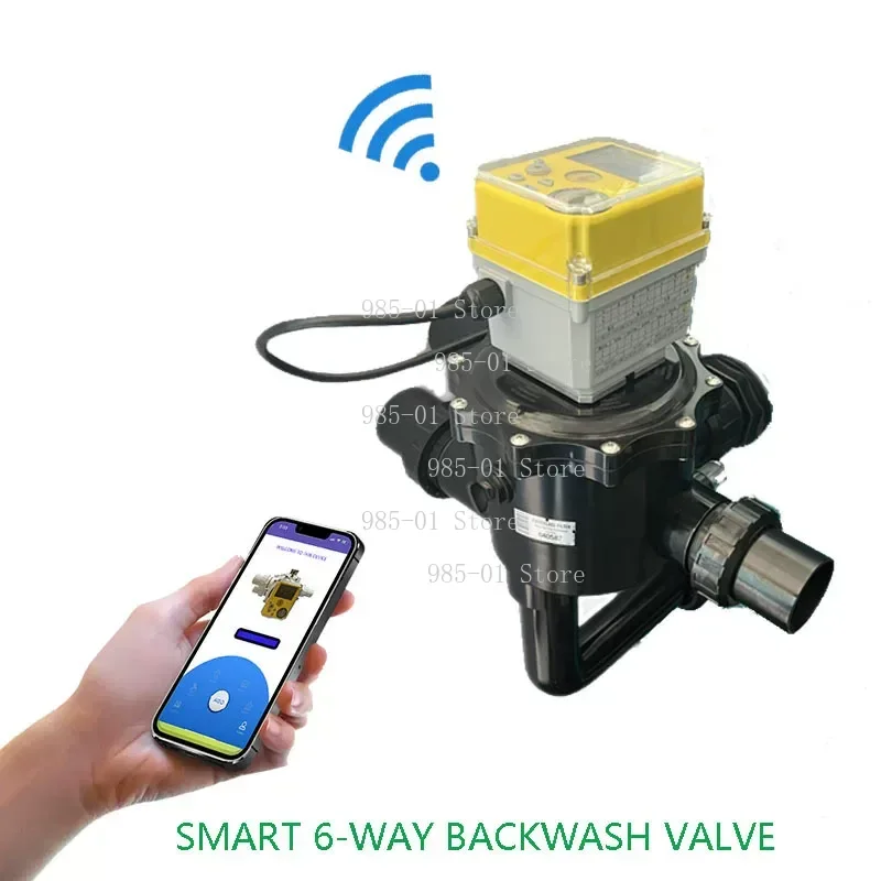 Smart WIFI Connected 6-Position Pool Valve Actuator, Multi-Port Driver Matching All Major Brand Pool System Valves