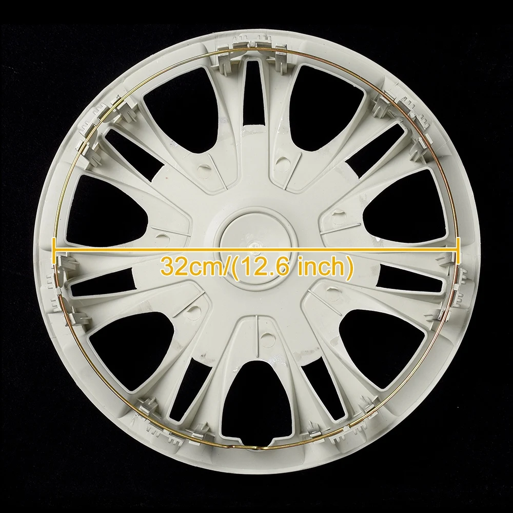 4pcs/set ABS 13 Inch Car Vehicle Wheel Rim Sliver Skin Cover Hub Caps R13 Racing Style Rim Center Cover Car Exterior Accessories