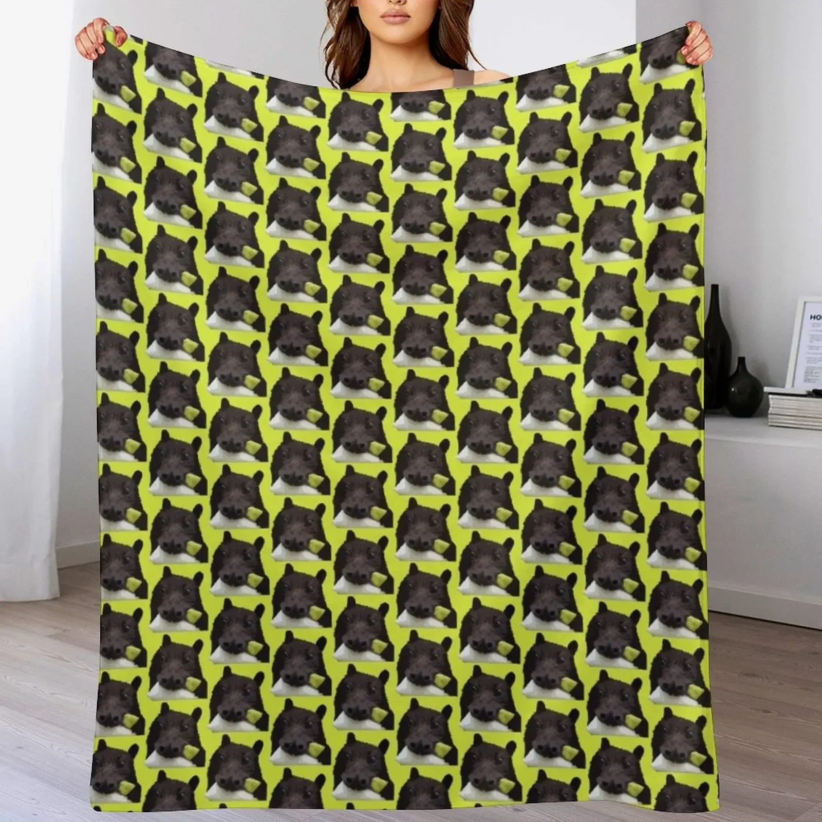 

Batzilla- Margo's Pear Face Throw Blanket Cozy Sofa Blanket for TV Watching Napping