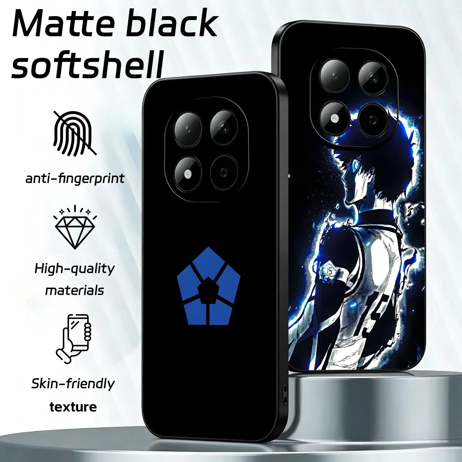 Funda de teléfono Anime Blue Lock para Redmi Note15 14 13 12 11Pro Plus 5G 14C A3, funda negra suave para teléfono