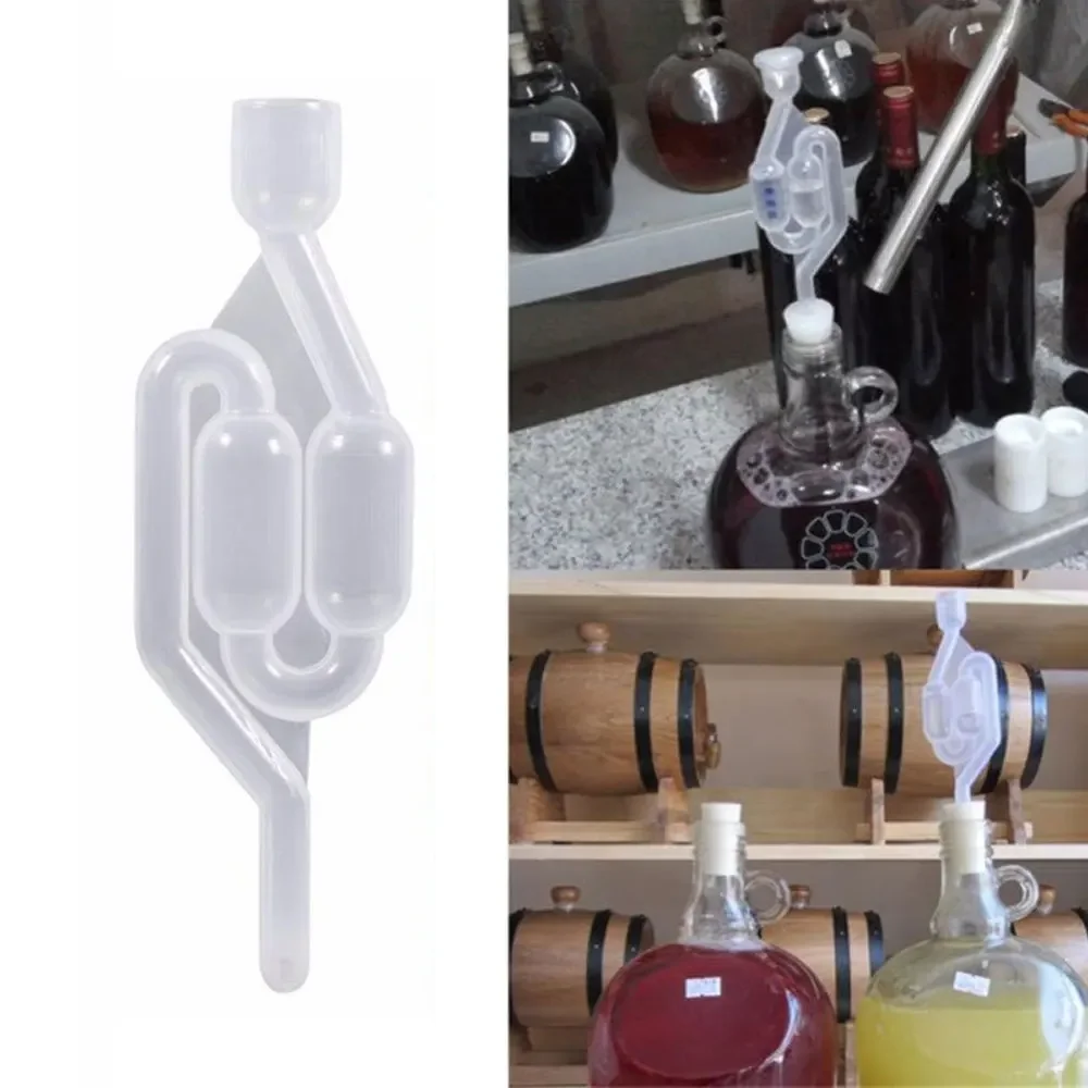 

One-way Wine Air Lock Beer Brewing Fermentation Check Valve Plastic Air Lock Water Seal Home Winemaking Exhaust Valve Fermenter