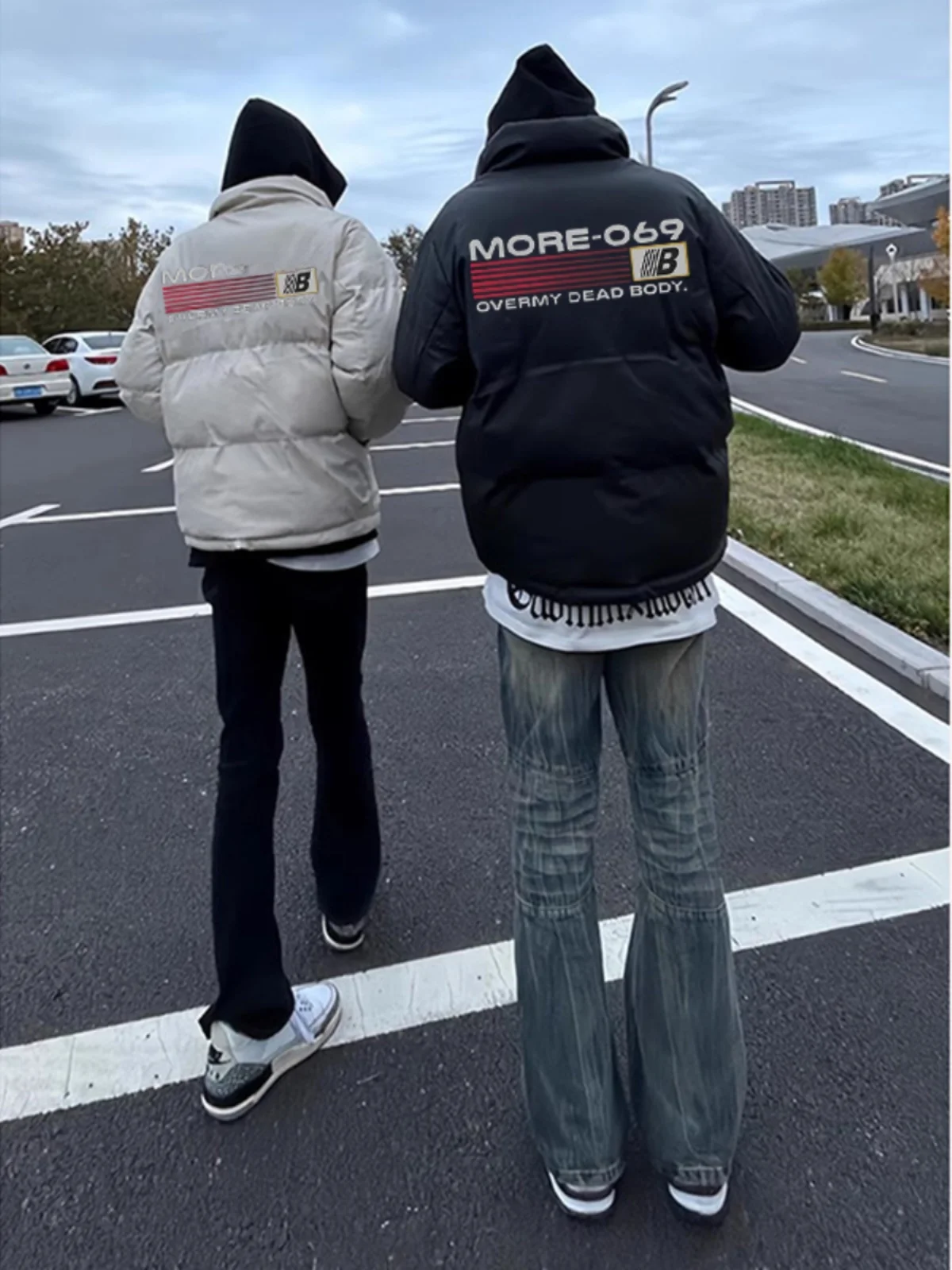 

Мужская утепленная хлопковая куртка Cleanfit Black Flag Bread Style: теплая, повседневная, свободного кроя, на молнии, с длинными рукавами