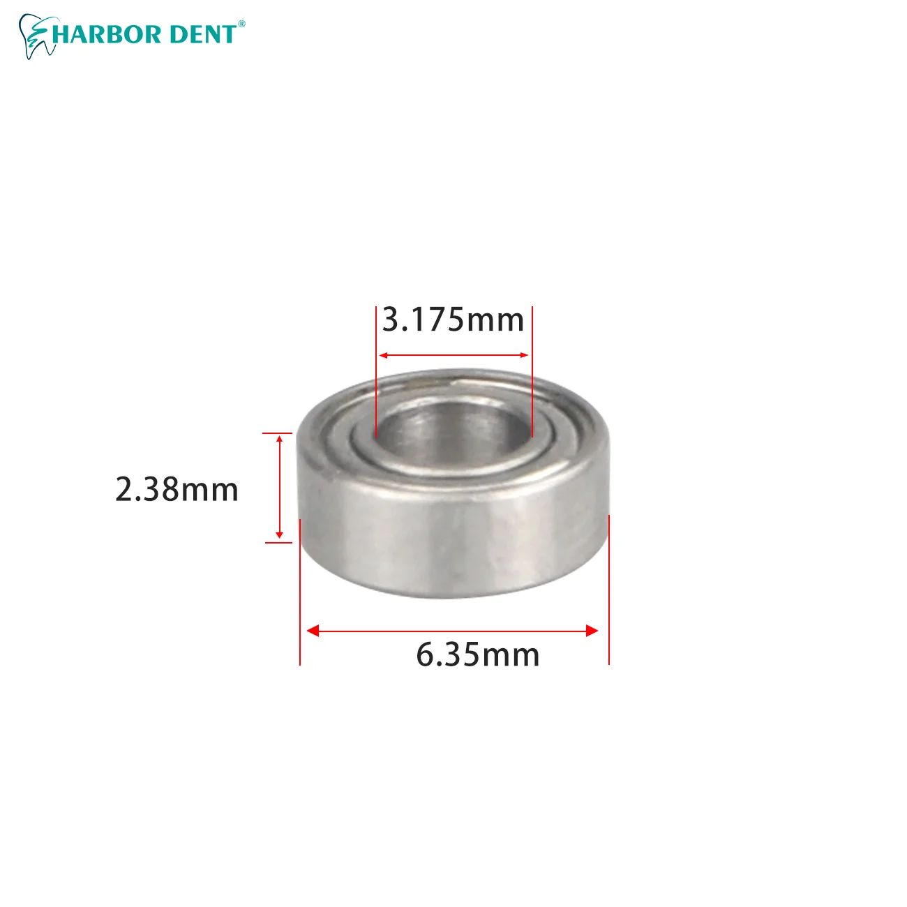 10pcs Dental Bearings For KAVO High Speed Handpiece Size 3.175x6.35x2.38mm Step Dentist Ceramic Ball