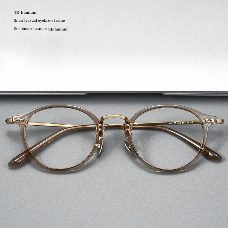 ELECCION Ultra-light Titanium Retro Small Frame Men's And Women's Glasses Frame Suitable For High Prescription Lenses