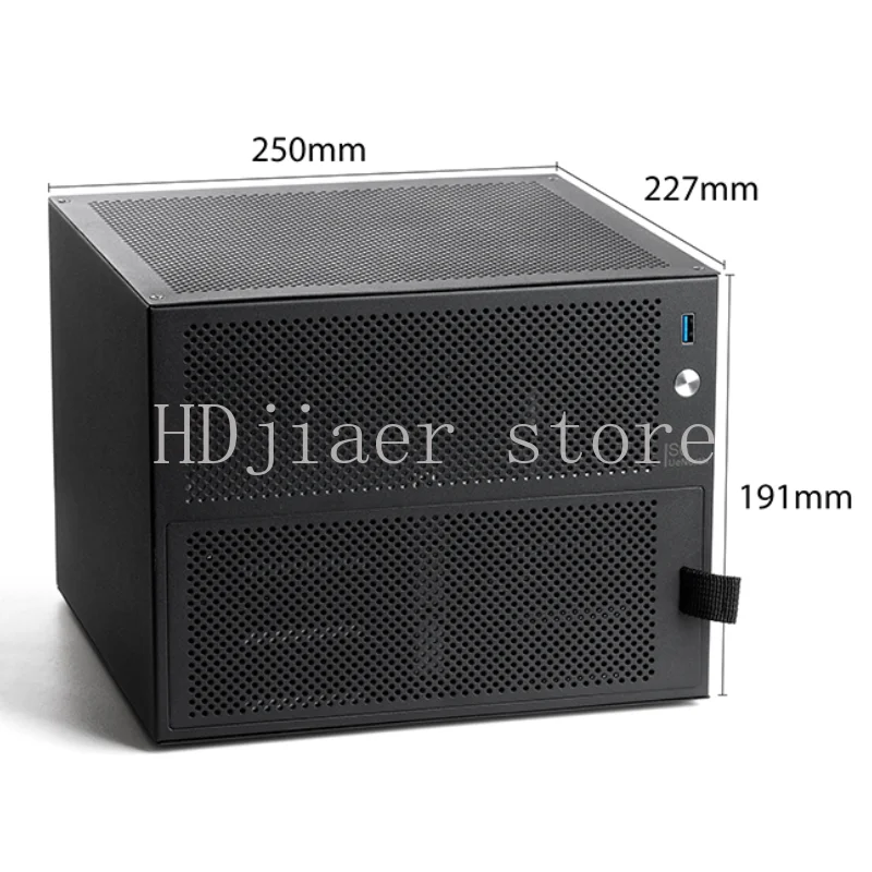 Six-bay NAS Chassis Supports ITX Motherboard, FLEX Small 1U Power Supply, Radiator Height Limit 70mm, DIY Desktop Storage Server