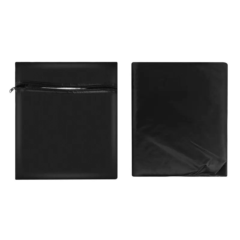 AEE8-8Ft Billiard Pool Table Cover With Drawstring Durable Waterproof Table Cover For Rectangle Table, Black