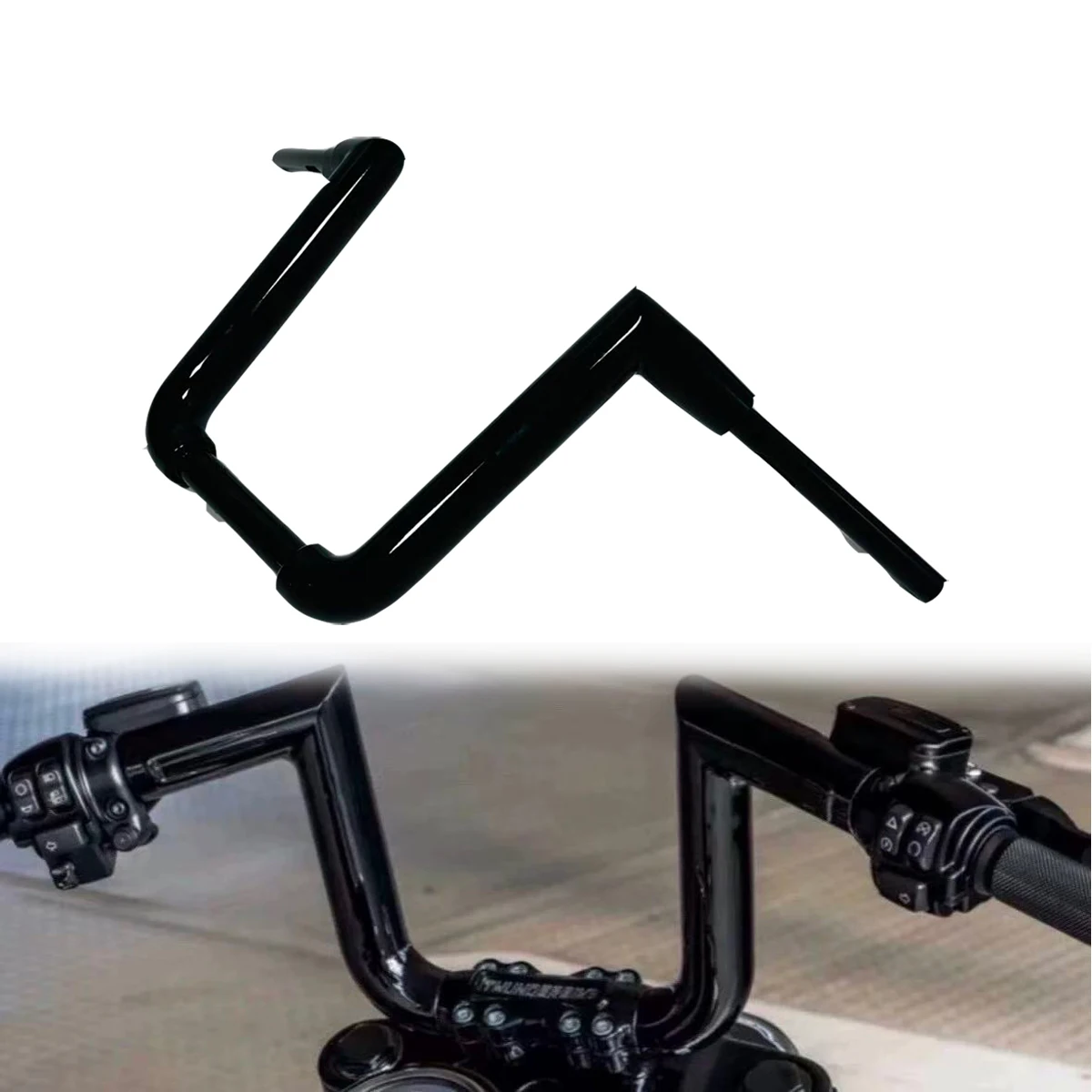 

Motorcycle 2 inch Custom Handlebar 8" 10" 12" 14" 16" Rise for Harley 121 2024 Road Glide Motorcycle Steering Wheel
