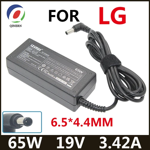 Cargador adaptador para ordenador portátil, 65W, 19V, 3,42a, 6,5x4,4 MM, para LG LCD TV 49LF510T-TA 49LJ510T-TA 49LF5100-CA fuente de alimentación para portátil