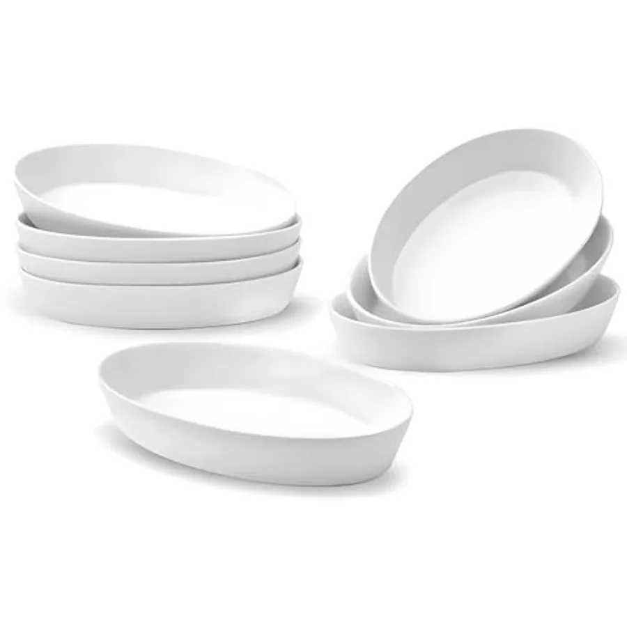 

Au Gratin Baking Dishes for Oven Safe Set of 8 ''4.5'' Mini Casserole Dish Ceramic Oval Baking Dish for Single Serving Cauliflo