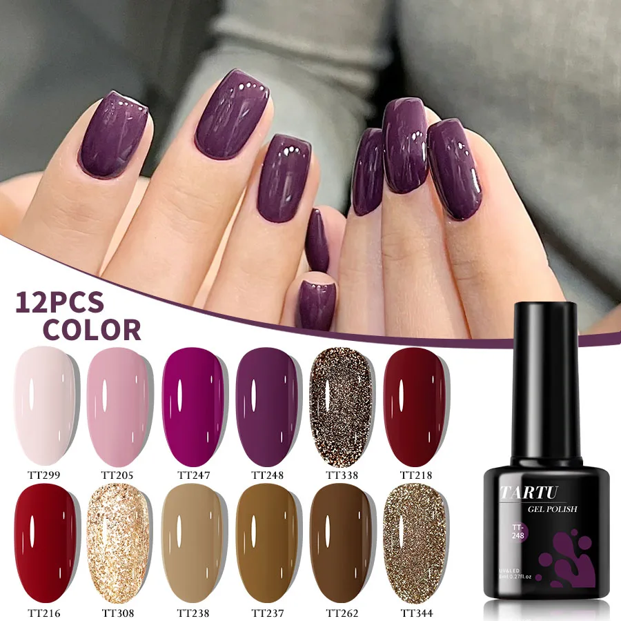 Cat Eye Gel-Nagellack-Set, 12 Stück, nackt, rosa, rot, blau, grün, braun, schwarz, Nagelgel, 12 Farben, semipermanentes Gel-Nagellack-Set, oben