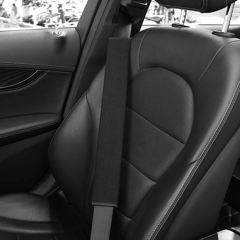 26cm 39cm 68cm Extended Car Seat Belt Shoulder Pad Soft Flocked Safety Belt Cover Universal Auto Interior Accessories