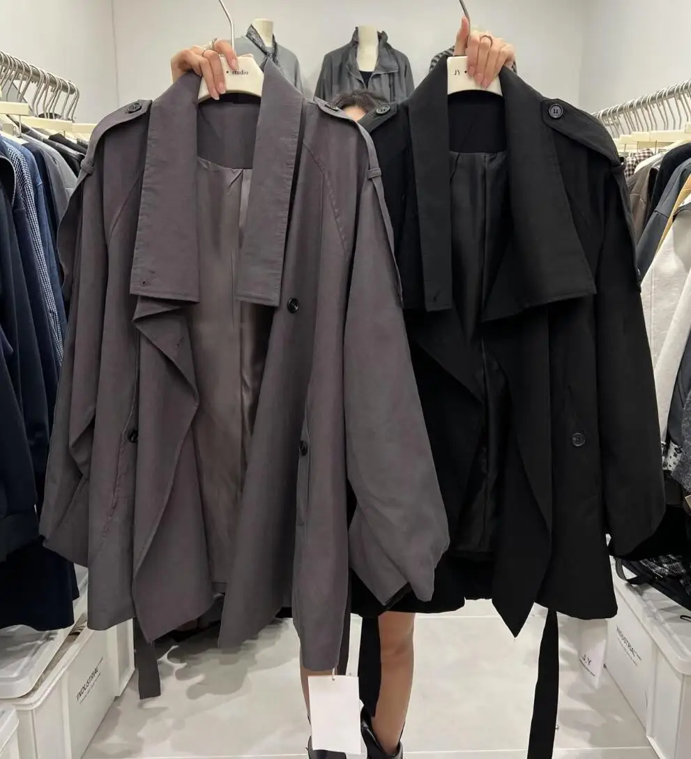 

SuperAen Original Design Fashion Cool Stage Turn-down Collar Suit High Street Casual Loose Jackets