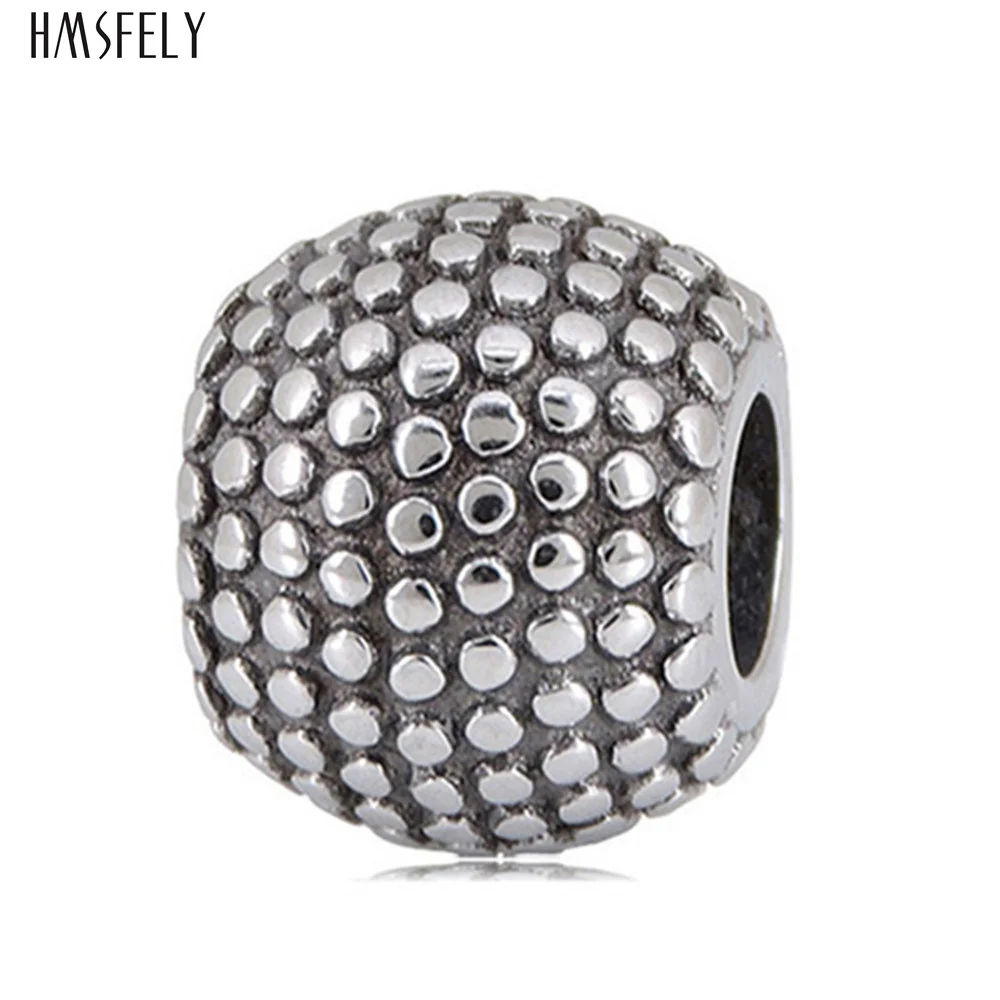 

HMSFELY 316l Stainless Steel Gold Rose Gold Round Ball Beads Accessories For European Women Charm Bracelet Jewelry Making 4pcs