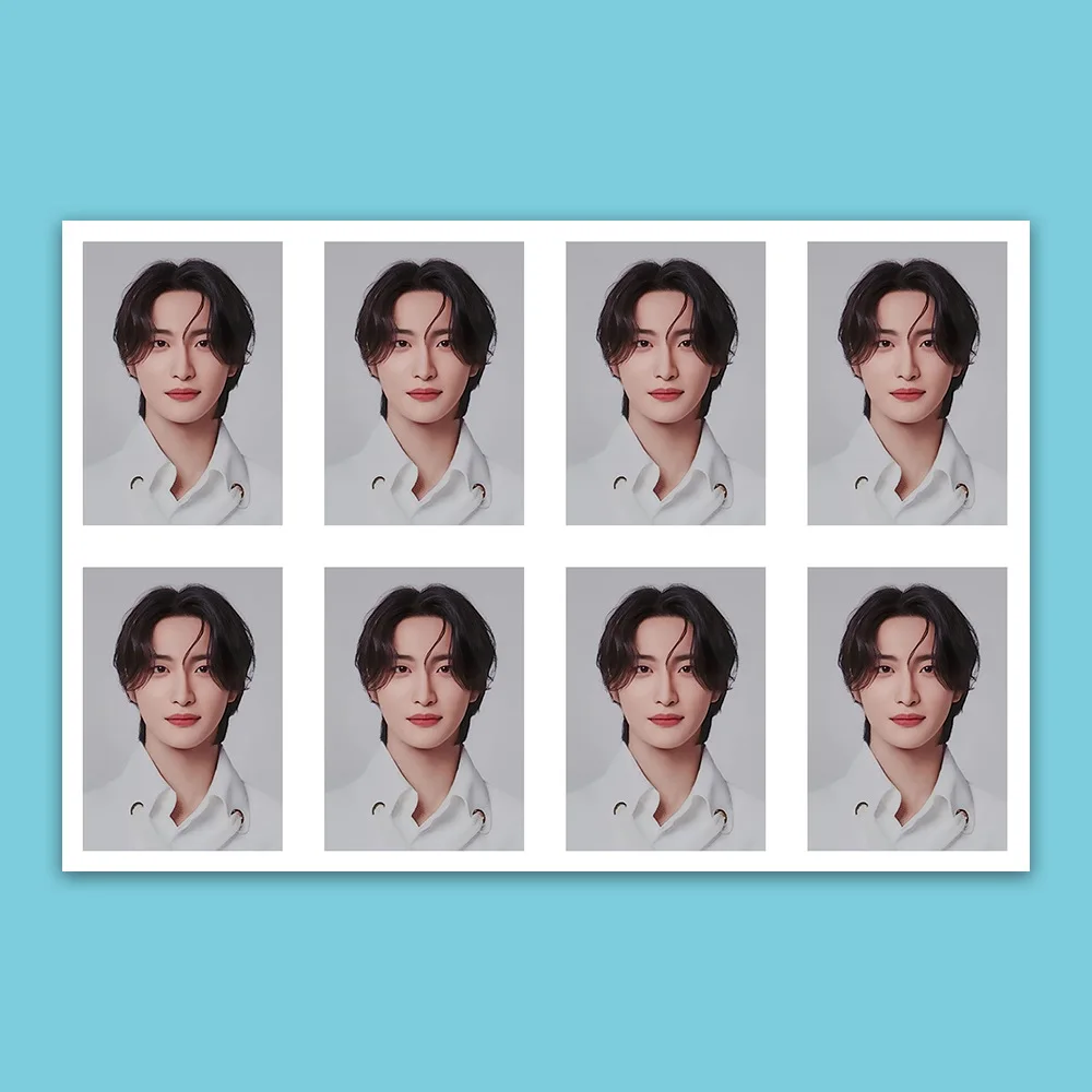 KPOP ATEEZ Nacific Ver One Inch HD Photo Cards Seonghwa Hongjoong Jongho Fashion Resume Passport Picture Fans Collectibles Gifts