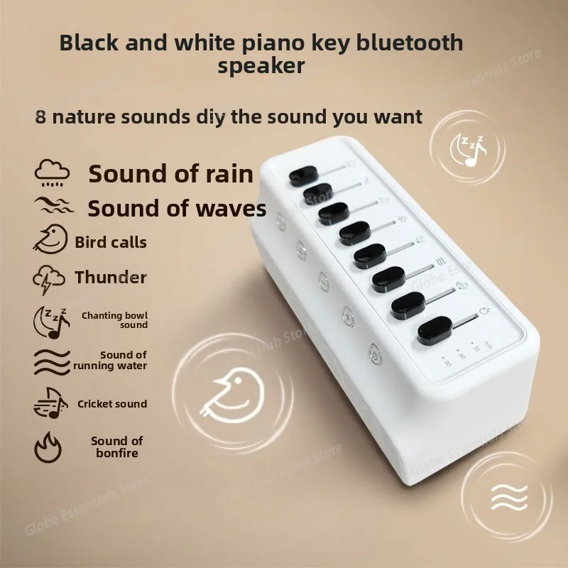 

Wireless Bluetooth Speaker Noise Timed Natural Sounds Music Box Improve Sleep Rain Sea Waves Bird Thunder Relax Reduce Stress