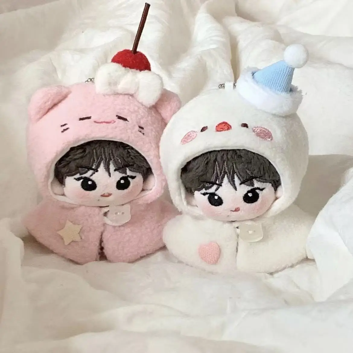 

5cm Plush Doll Clothes Accessories Cute Cartoon Animals Miniature Cloak Scarf Cap Headwear For Idol Dolls Accessories