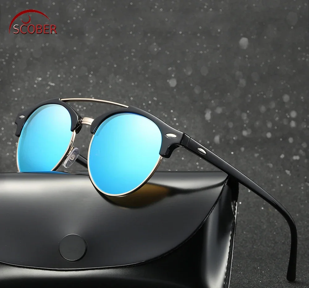 Real New Retro Vintage Round Men Polarized Sun Glasses Sunglasses Custom Made Myopia Minus Prescription Lens -1 To -6