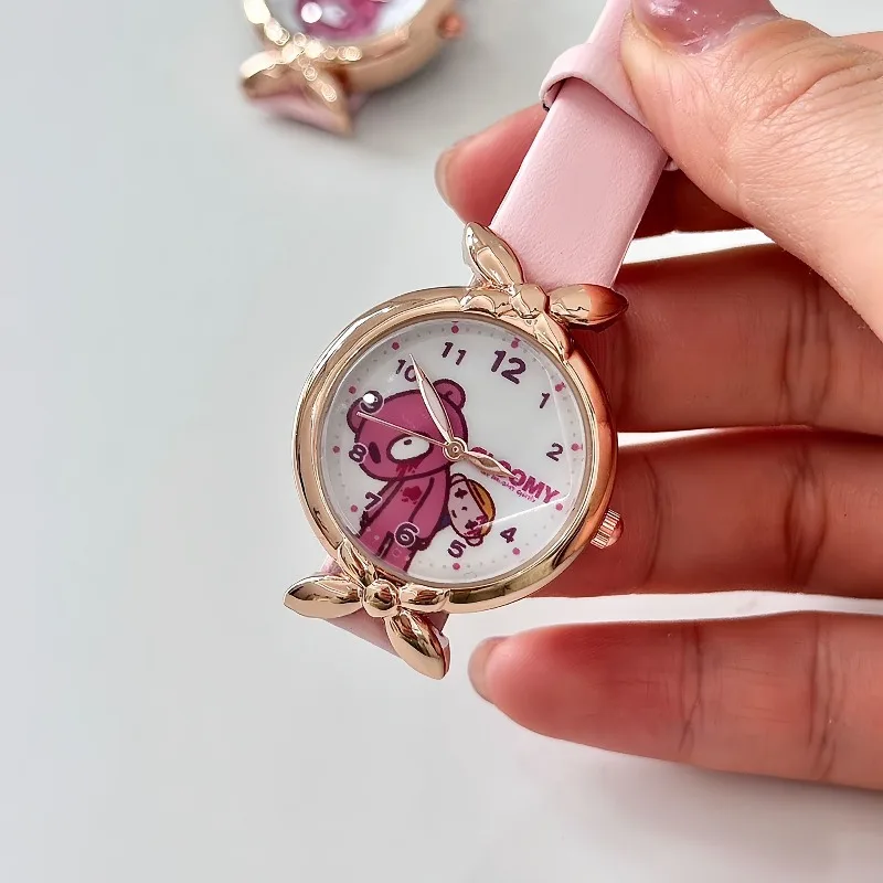 Neue Gloomy Bear Uhr mit hohem Farbwert, Cartoon-Animationsdruck, rund, mädchenhaft, exquisit, süß, niedlich, wasserdicht, Zeigeruhr – Detail 3