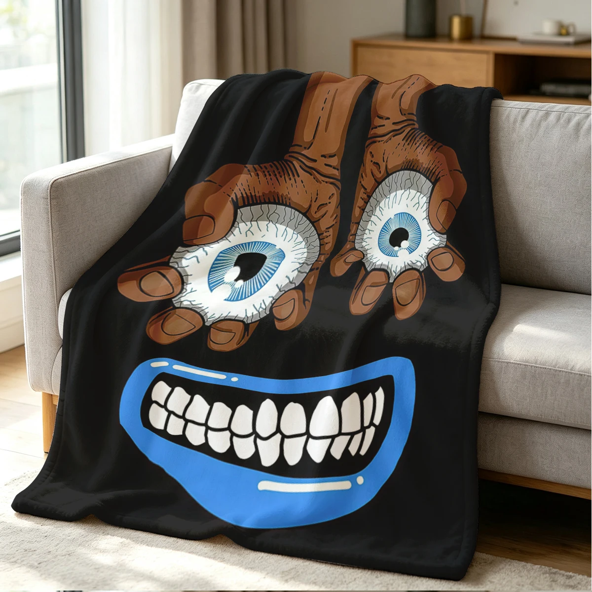 Crazy Gaze Blanket Soft Cozy Throw for Sofa Bed Festive Holiday Decor Gift for Kids and Adults,Lightweight and Warm