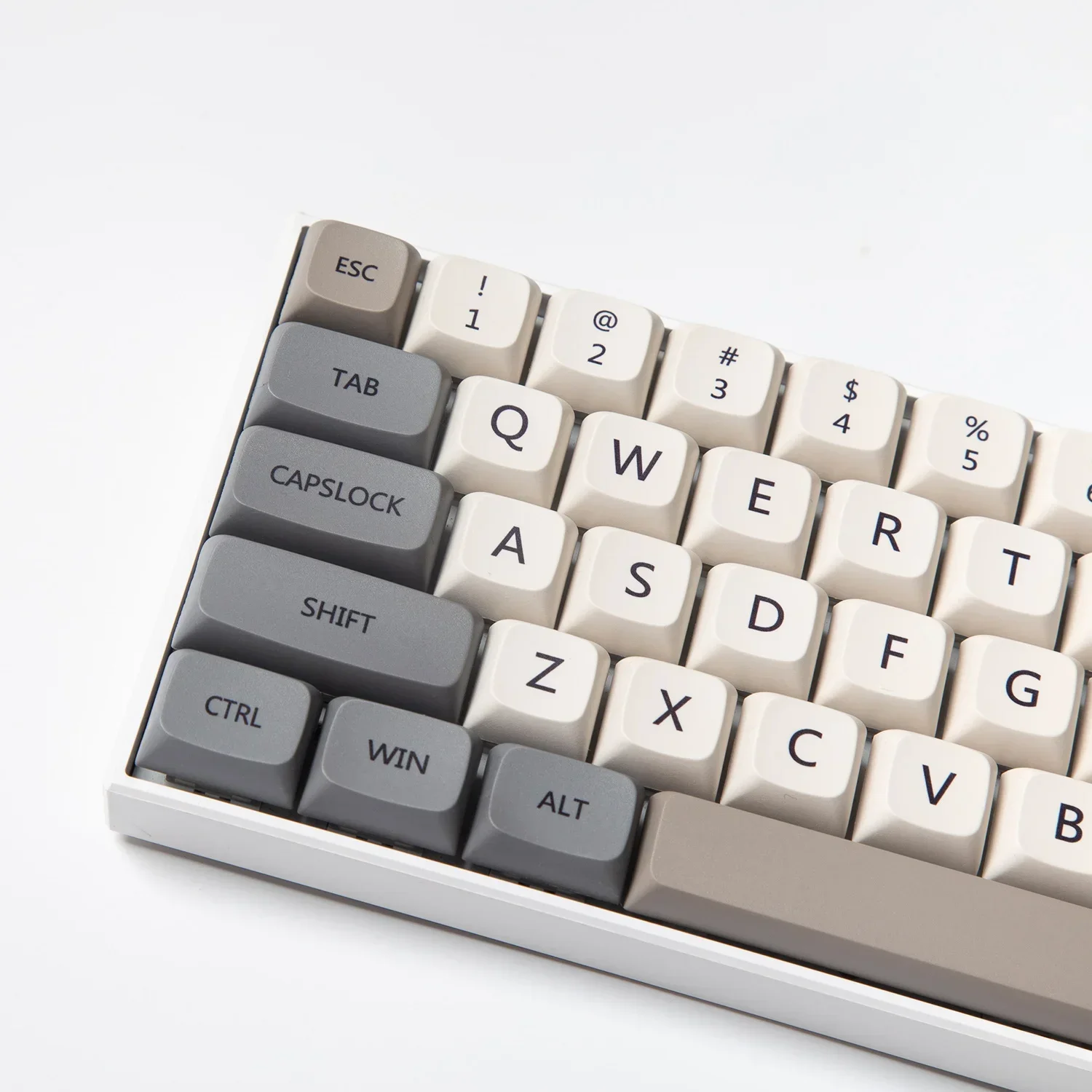 

XDA Profile 120 PBT Keycap DYE-SUB Personalized Minimalist White Gray English Japanese Keycap For Mechanical Keyboard MX Switch