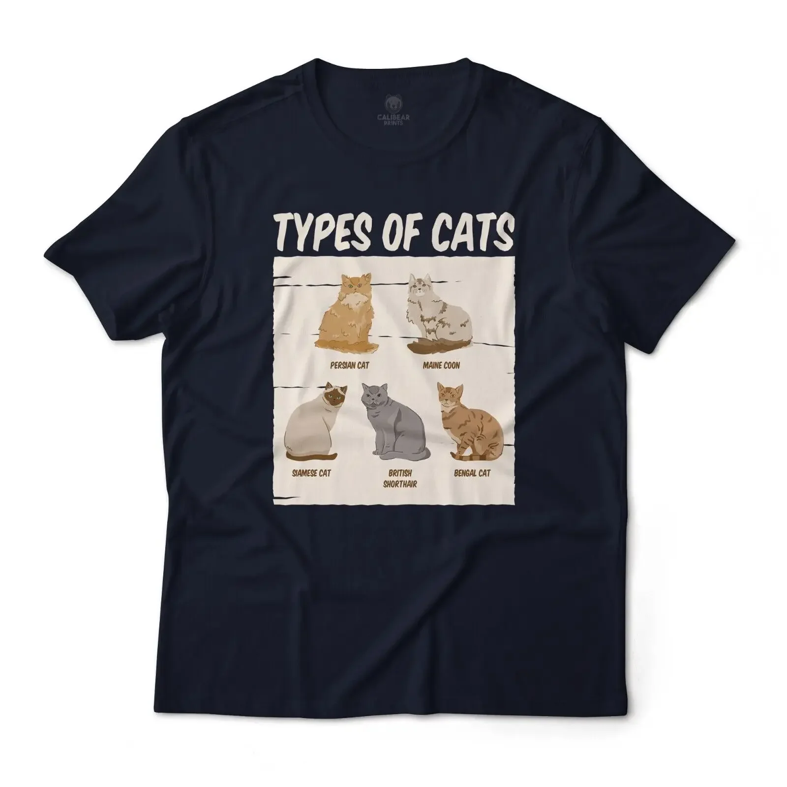 Unisex T-shirts for Men Women Summer Tees Cotton Luxury brand vintage oversizedCute Types of Cat Pet Art Graphic T-Shirt Lightwe