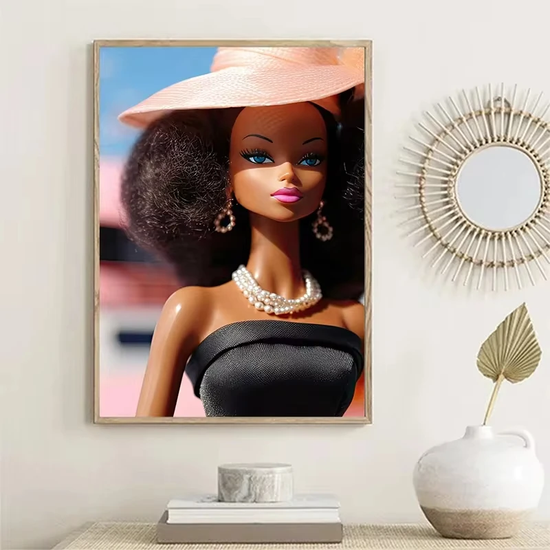 Super Fire Fashion Barbie Poster Beach Bikini Retro Art Fashion Canvas Print Poster wall Art decoration For Home Room Decoration