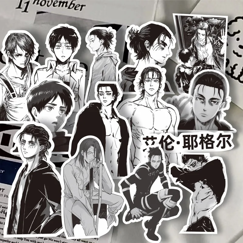 66 piezas de ataque de personalidad de dibujos animados a los Titanes ‌ Pegatinas decorativas creativas para garabatos