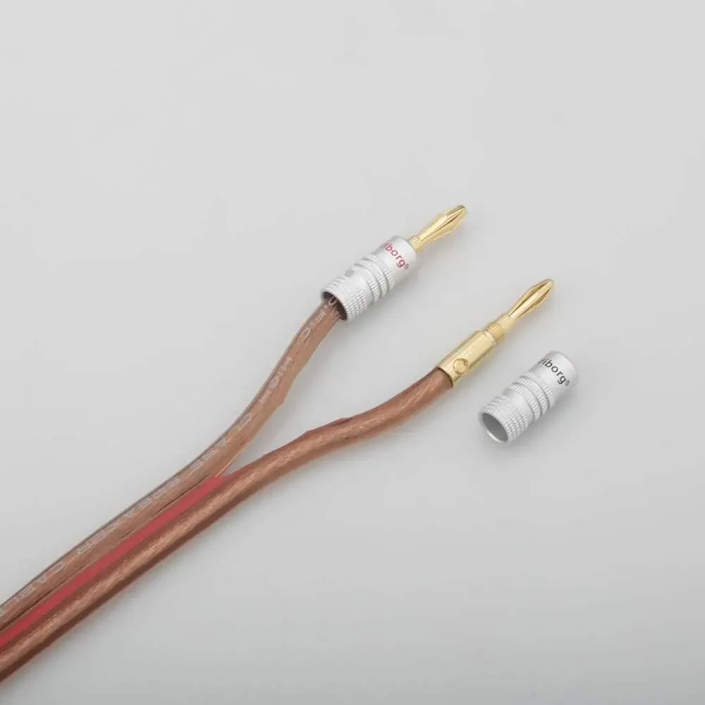 موصّلات موزة بسماعات صوت ذهبية عيار 24 ، مقابس ممتازة للصوت ، لون أسود وأحمر ، عرض مسائي ، جديد