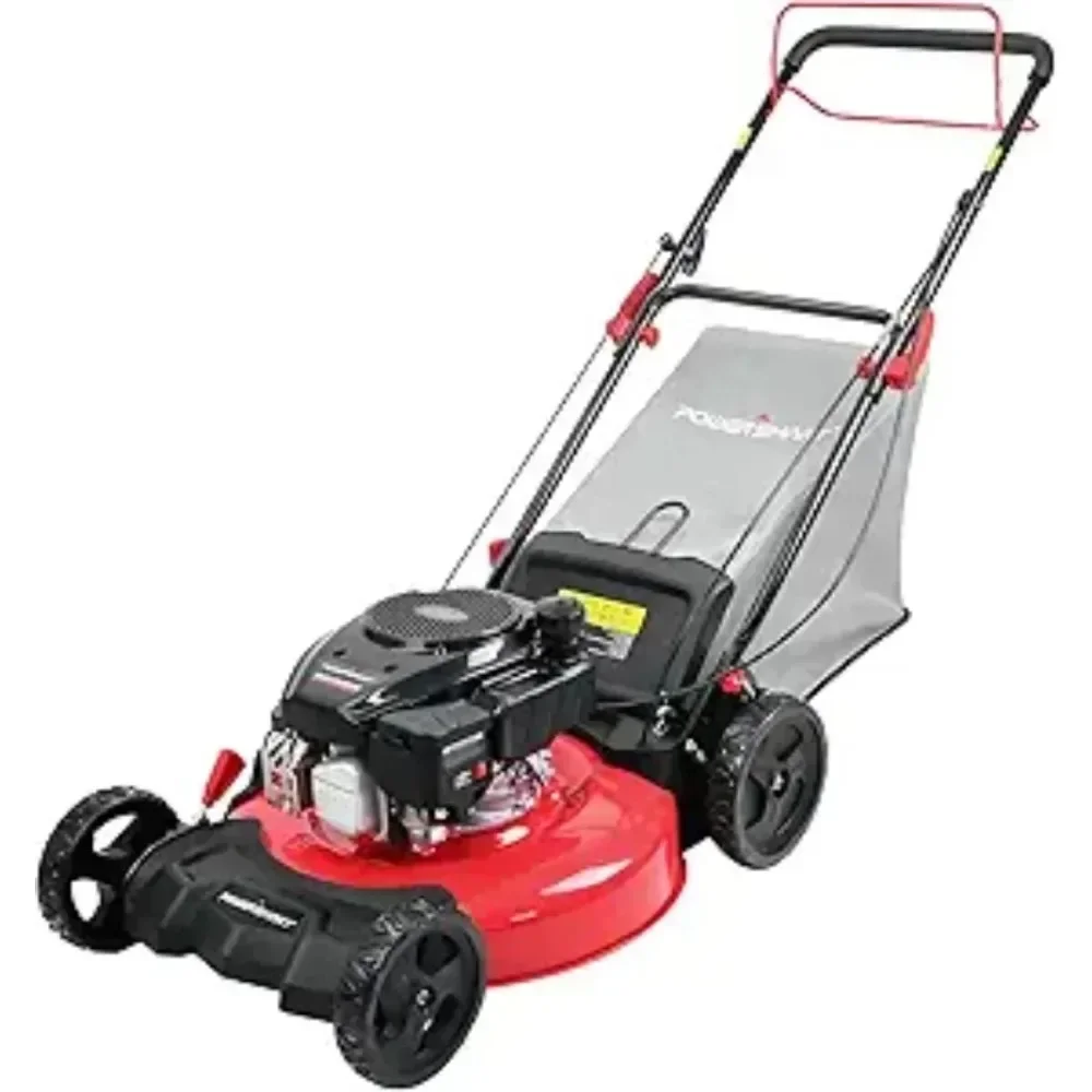 

Adjustable Mowing Height 21-Inch 144cc OHV Engine RWD 3-in-1 Self Propelled Gas Lawn Mower with Bagging 2024 Version